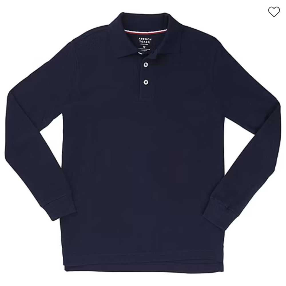 French Toast Toddler Boys Long Sleeve Boxy Fit Polo Shirt (4T)